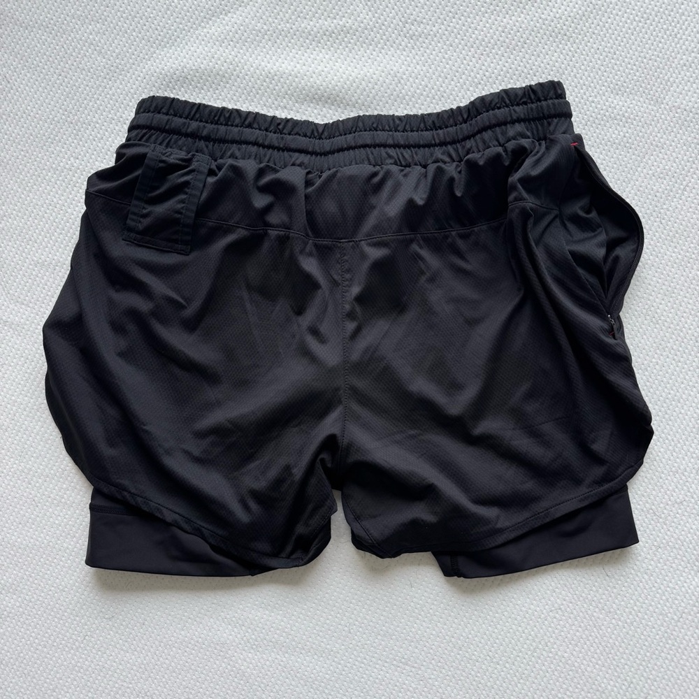 ASRV Black Men's Athletic Shorts 5” Lined - Picture 2 of 3